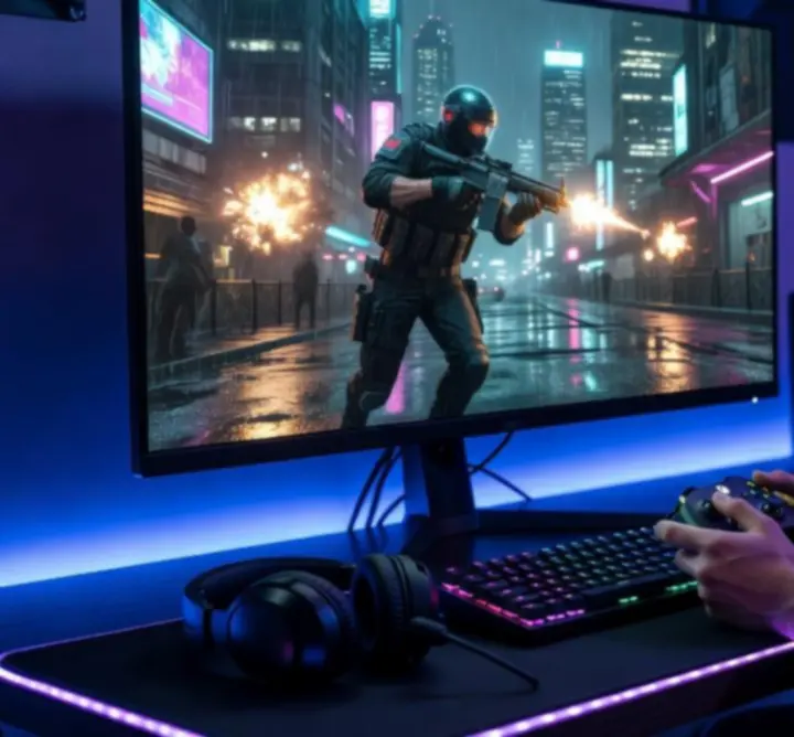 Environnement gaming moderne aux couleurs Xbox